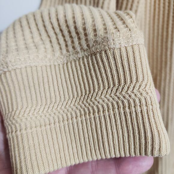 Soft Surroundings Autumn waffle tunic top yellowish tan long sleeve woman size M - Picture 7 of 11